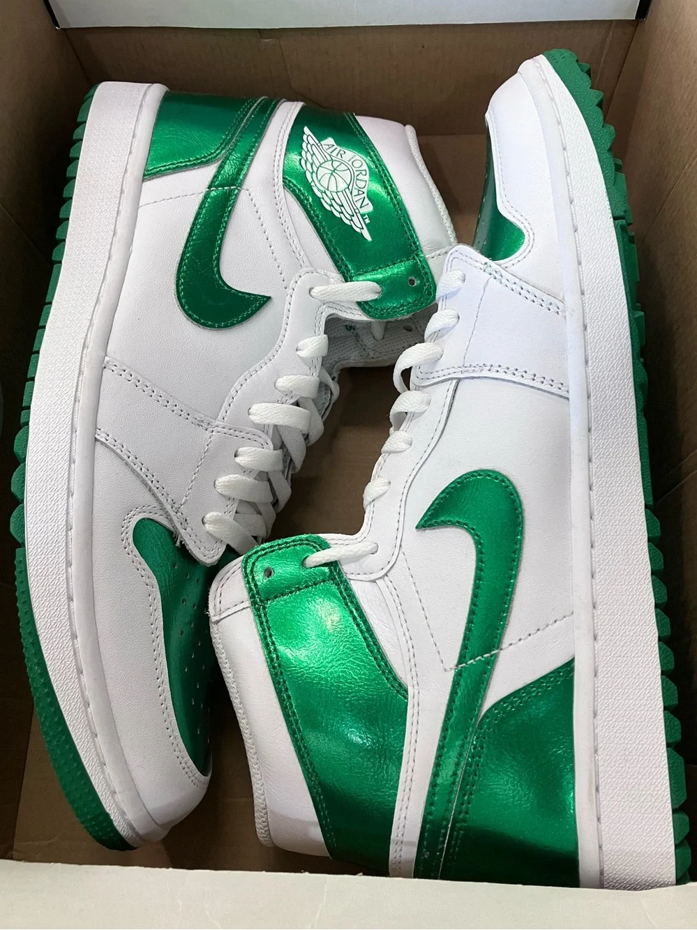 Air Jordan 1 Retro High Golf Metallic Green Size 11